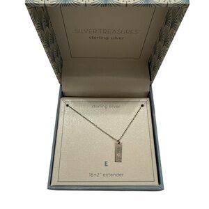 Sterling Silver “E” Necklace